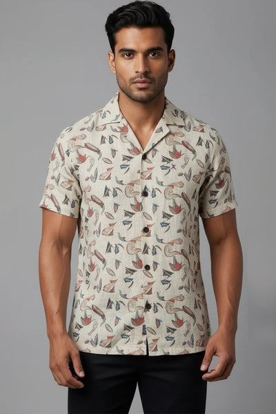Slim Fit Printed Shirt S/S