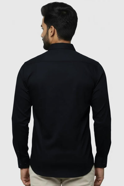 Slim Fit  Plain Shirt - L/S