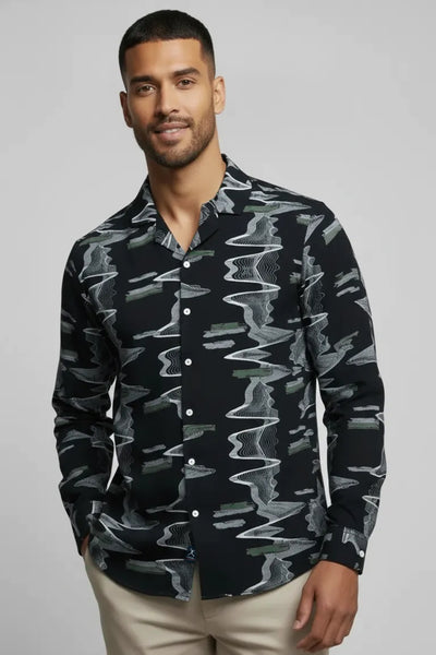 Slim Fit Printed S/S Shirt
