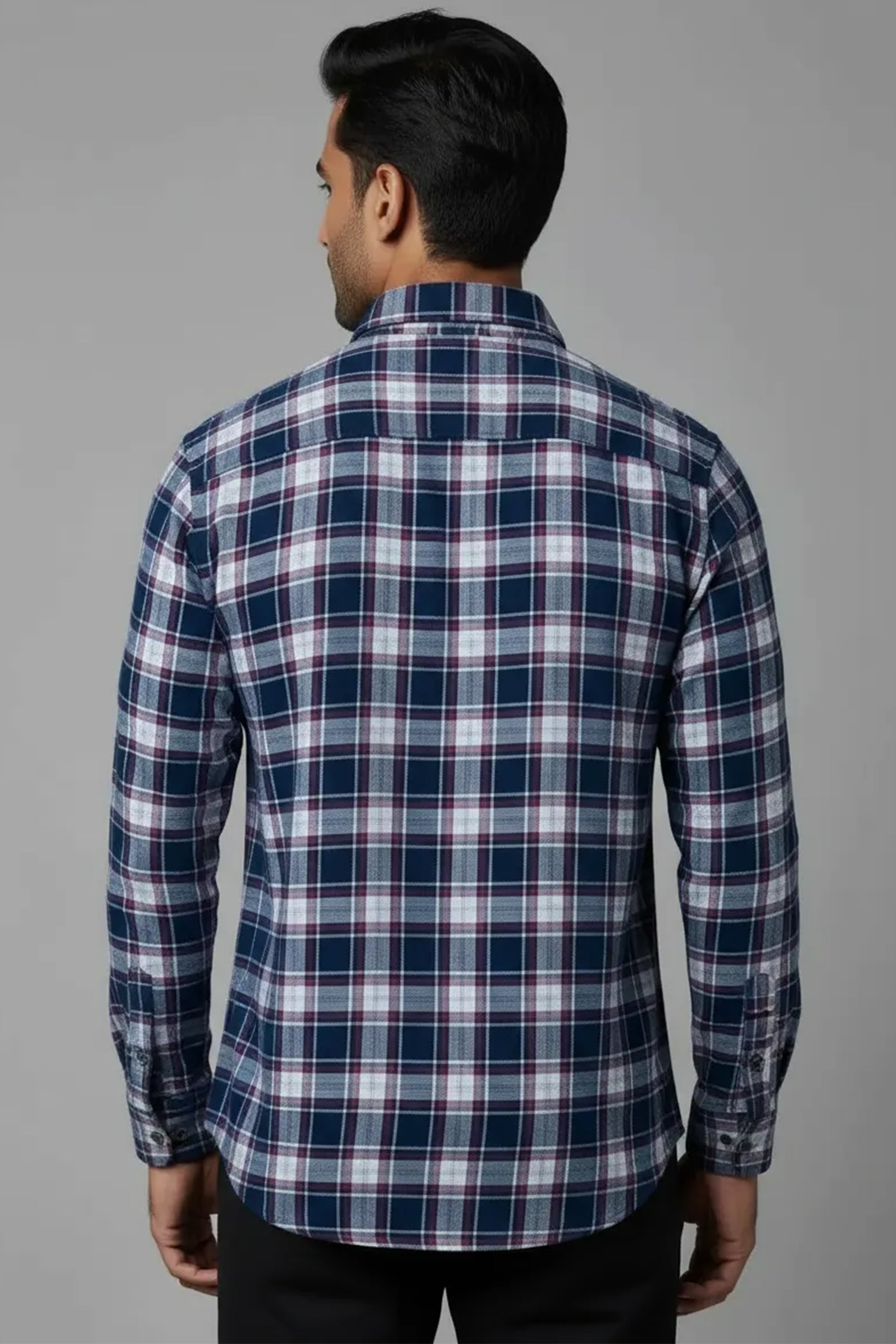 Slim Fit Cotton Check L/S