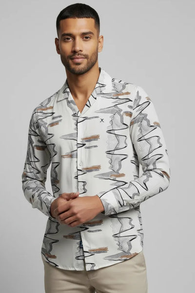 Slim Fit Printed S/S Shirt