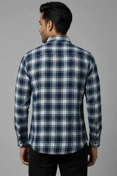 Slim Fit Cotton Check L/S