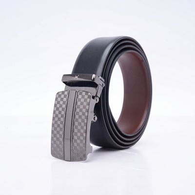 Genuine Leather Auto Lock Belt - Black | Light Brown