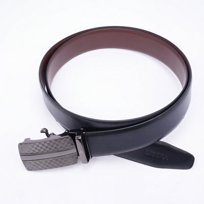 Genuine Leather Auto Lock Belt - Black | Light Brown