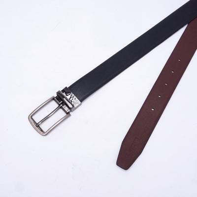 Genuine Leather Reversible Standard Lock Belt - Black | Brown