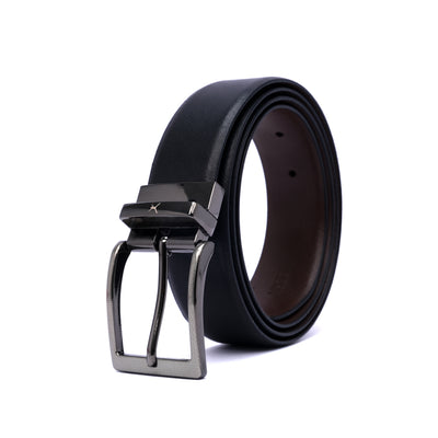 Genuine Leather Reversible Standard Lock Belt - Black | Coffee Brown