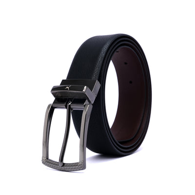Genuine Leather Reversible Standard Lock Belt - Black | Coffee Brown