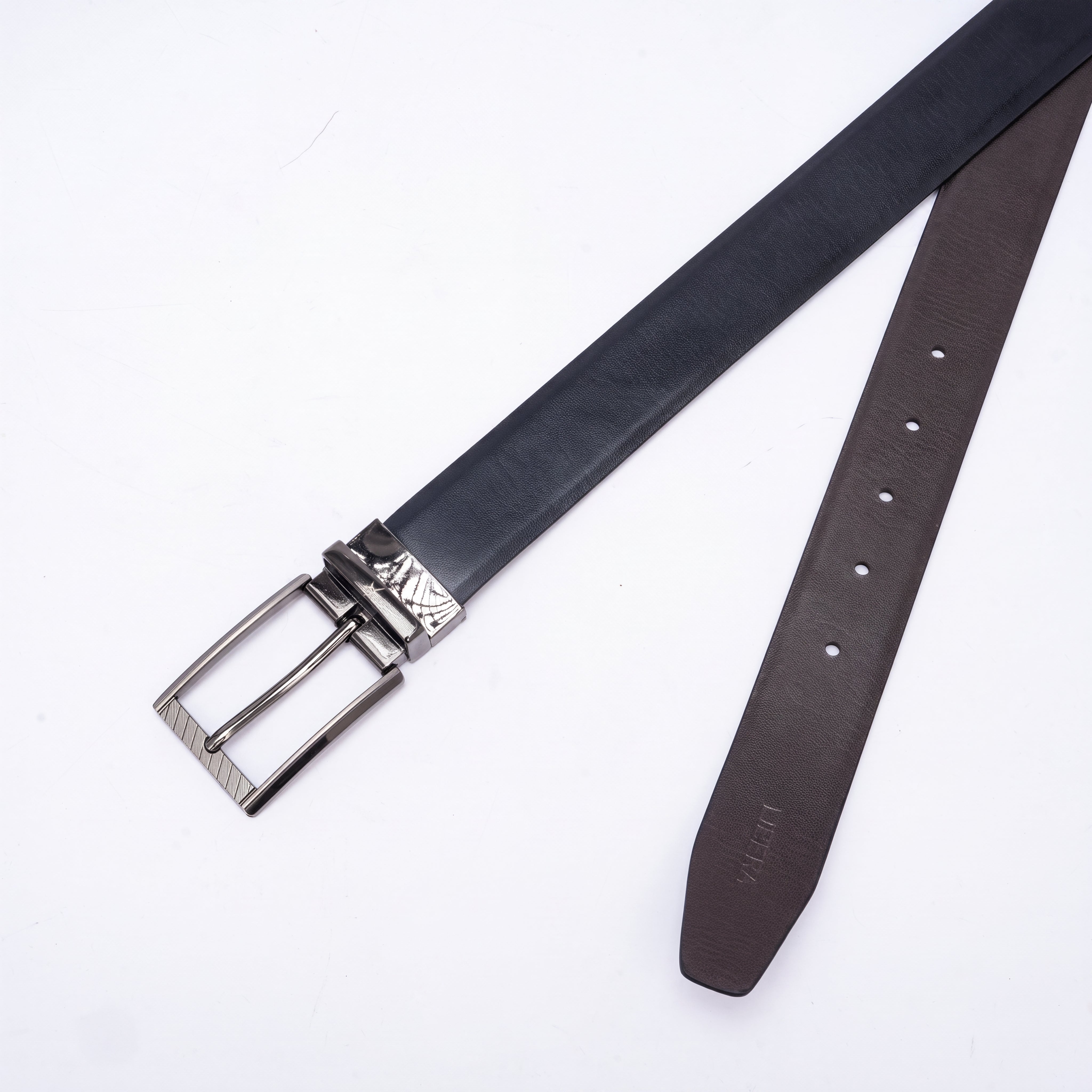 Genuine Leather Reversible Standard Lock Belt - Black | Coffee Brown