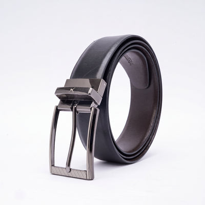 Genuine Leather Reversible Standard Lock Belt - Black | Coffee Brown