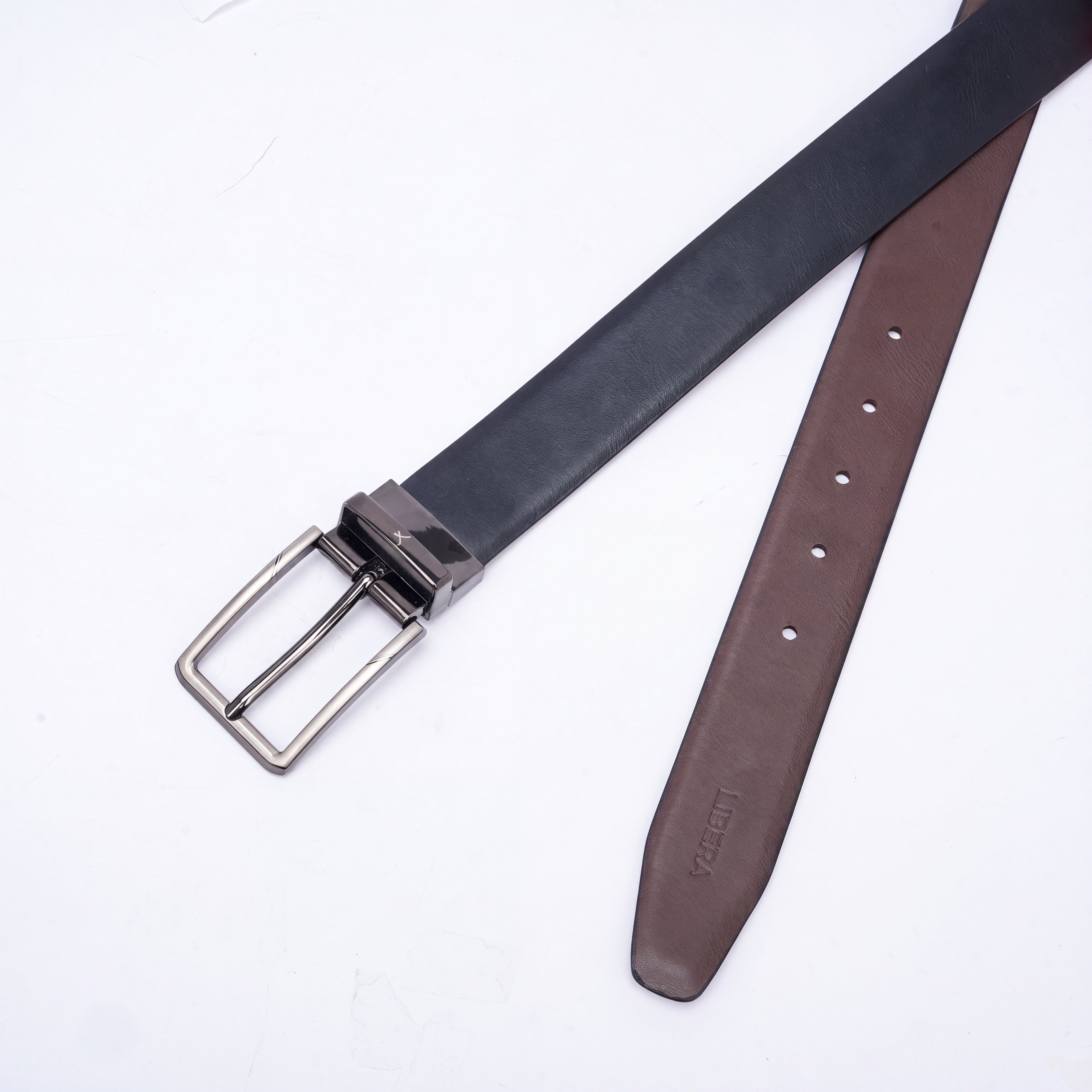 Genuine Leather Reversible Standard Lock Belt - Black | Coffee Brown