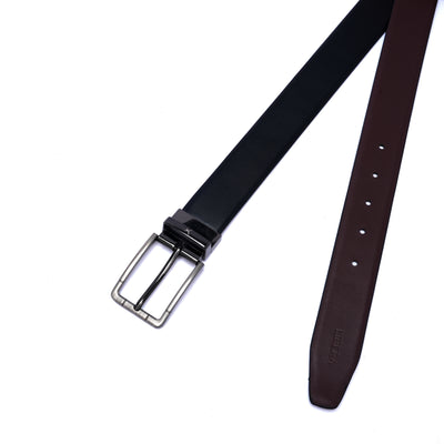 Genuine Leather Reversible Standard Lock Belt - Black | Coffee Brown