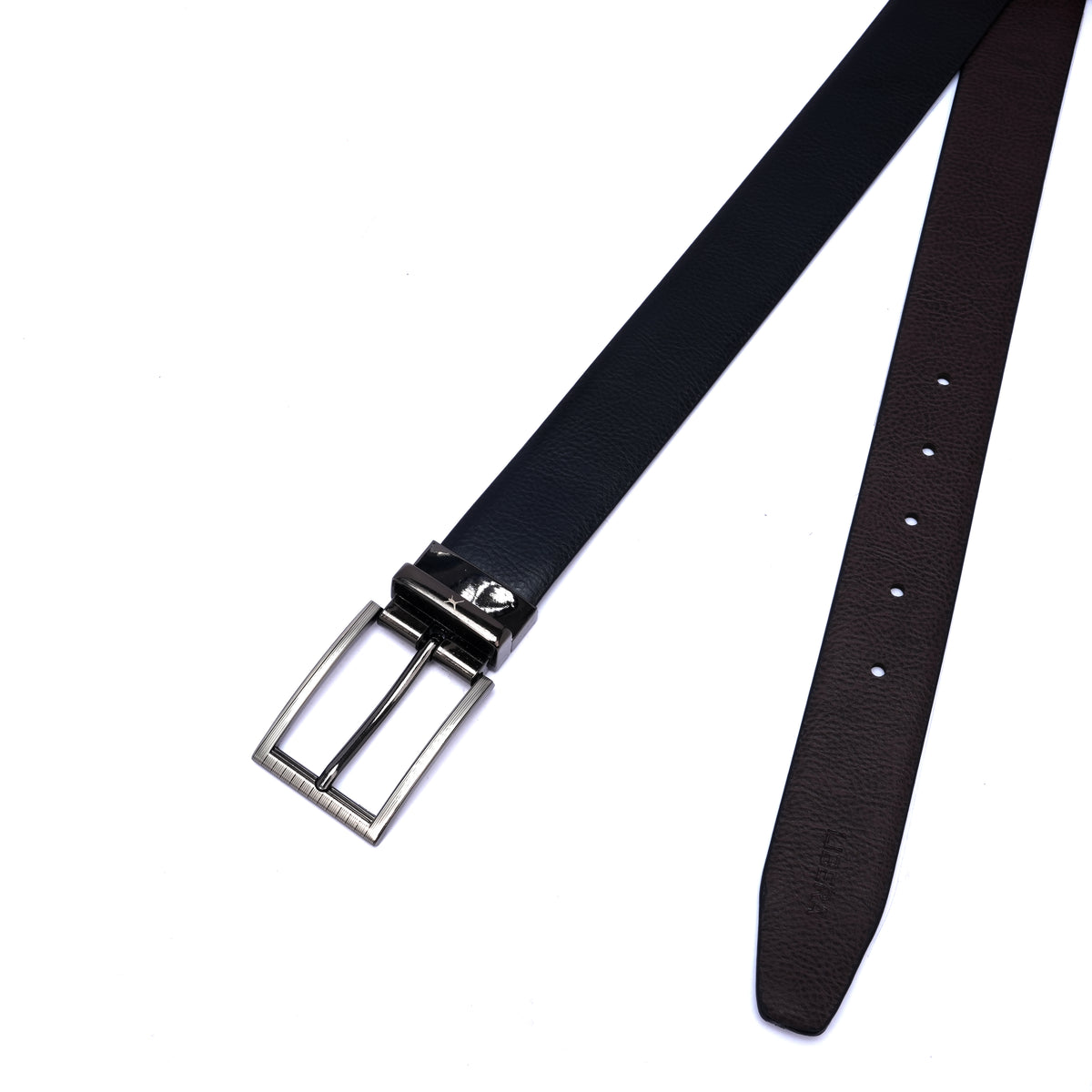 Genuine Leather Reversible Standard Lock Belt - Black | Dark Brown