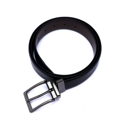 Genuine Leather Reversible Standard Lock Belt - Black | Coffee Brown