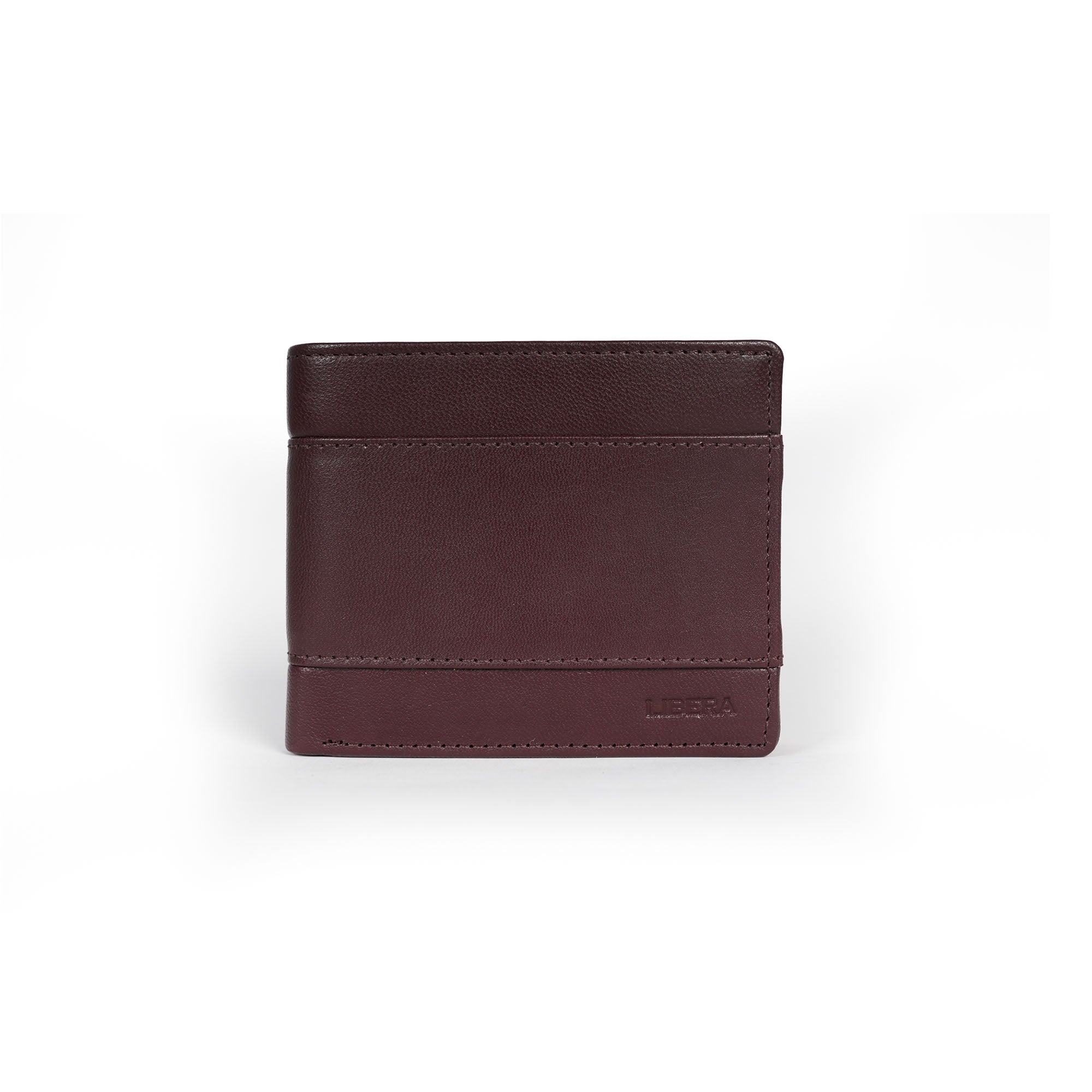 Genuine Leather RFID Wallet - Burgundy