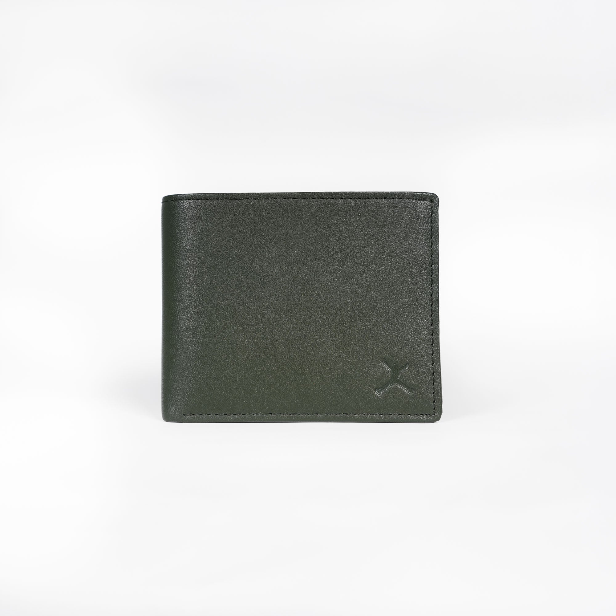 Genuine Leather RFID Coin Pocket Wallet - Green