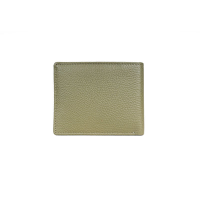 Italian Leather RFID Pebbled Wallet - Laurel Green