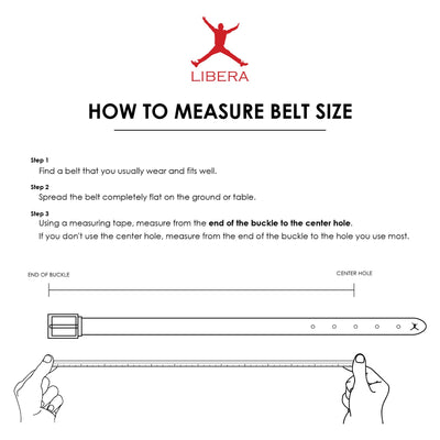 Gents Casual Plus Size Leather Belt - Tan