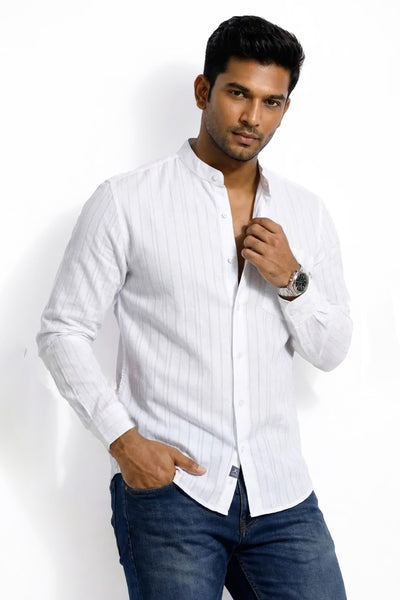 Slim Fit Cotton Plain L/S Shirt