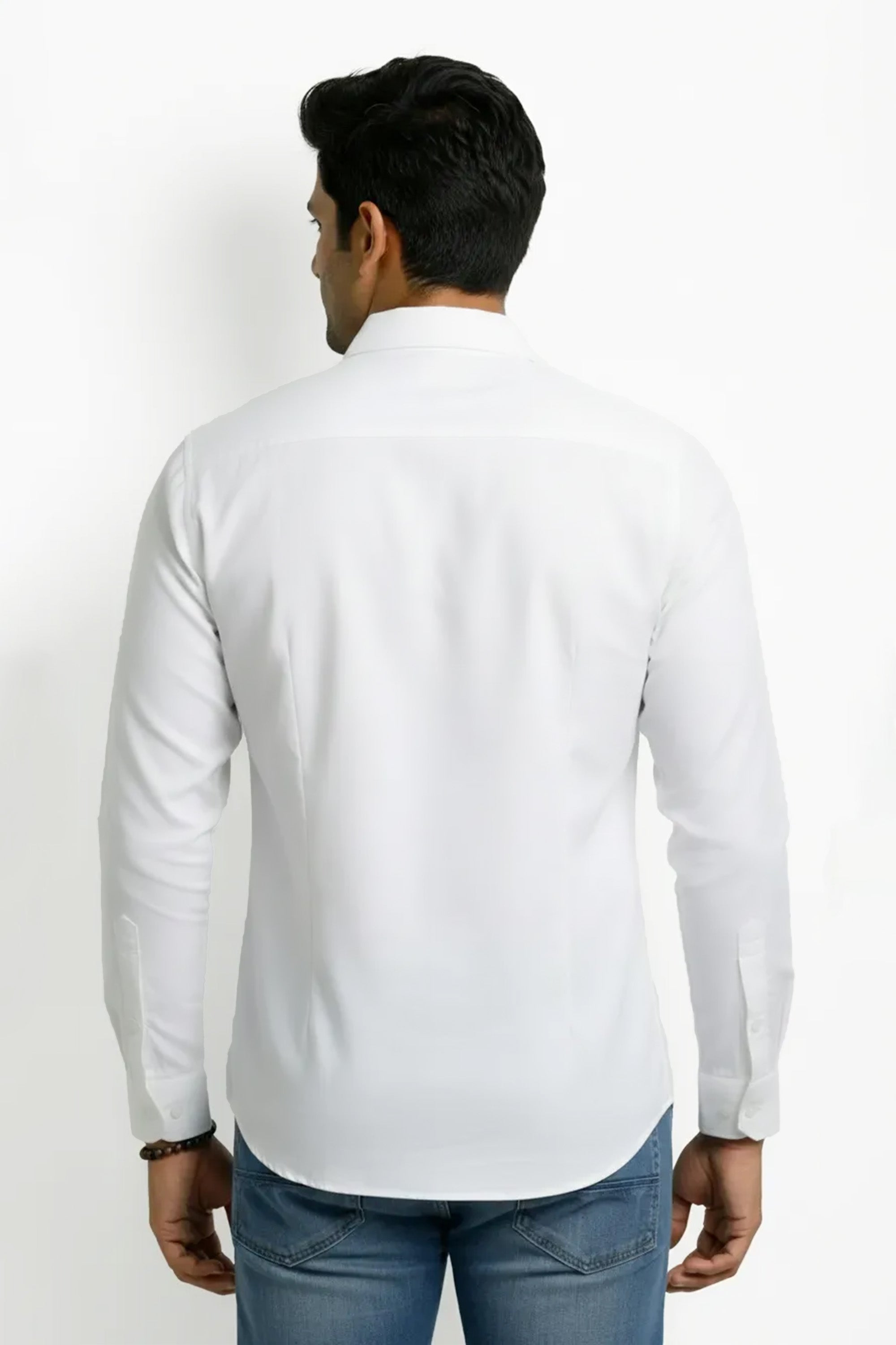 Slim Fit Cotton Double Pocket L/S Shirt