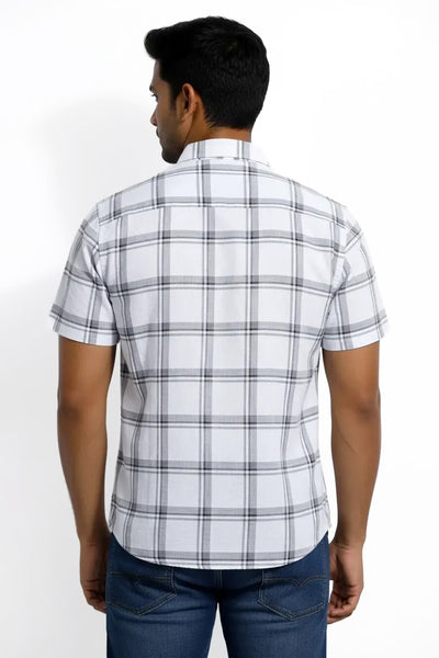 Slim Fit Cotton Checks S/S Shirt