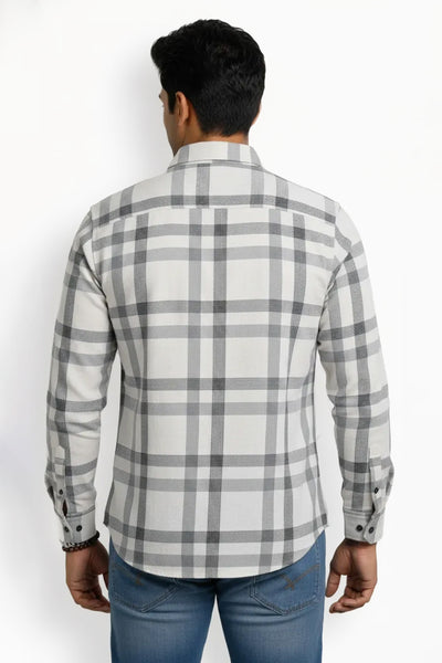 Slim Fit Cotton Checks L/S Shirt