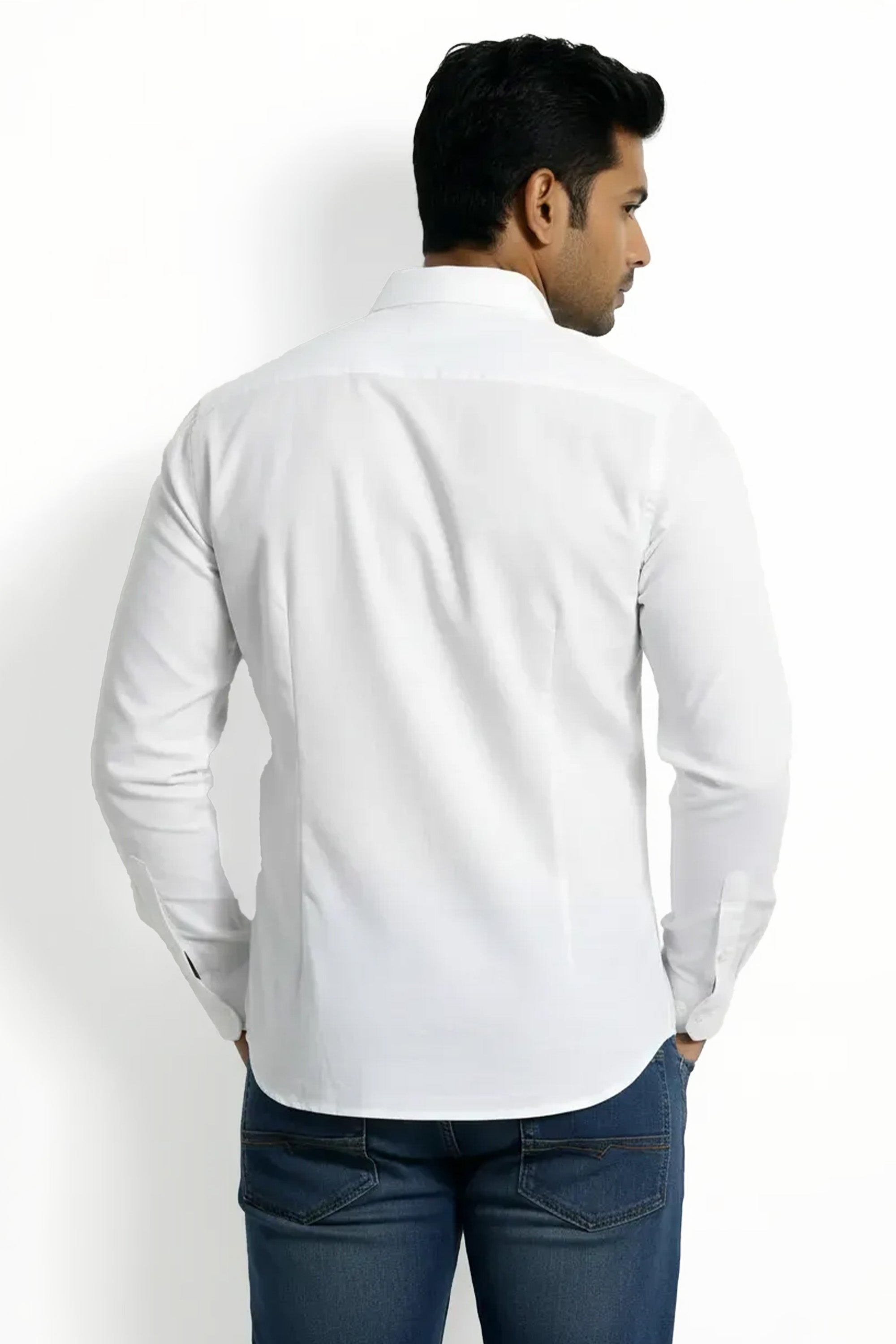 Slim Fit Cotton Plain L/S Shirt