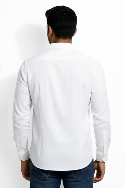 Slim Fit Cotton Linen L/S Shirt