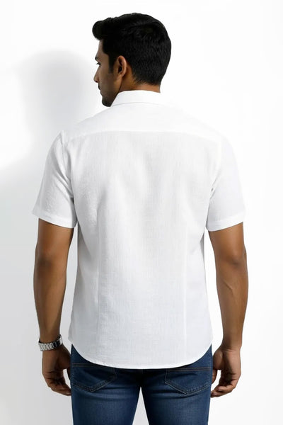 Slim Fit Cotton Plain S/S Shirt