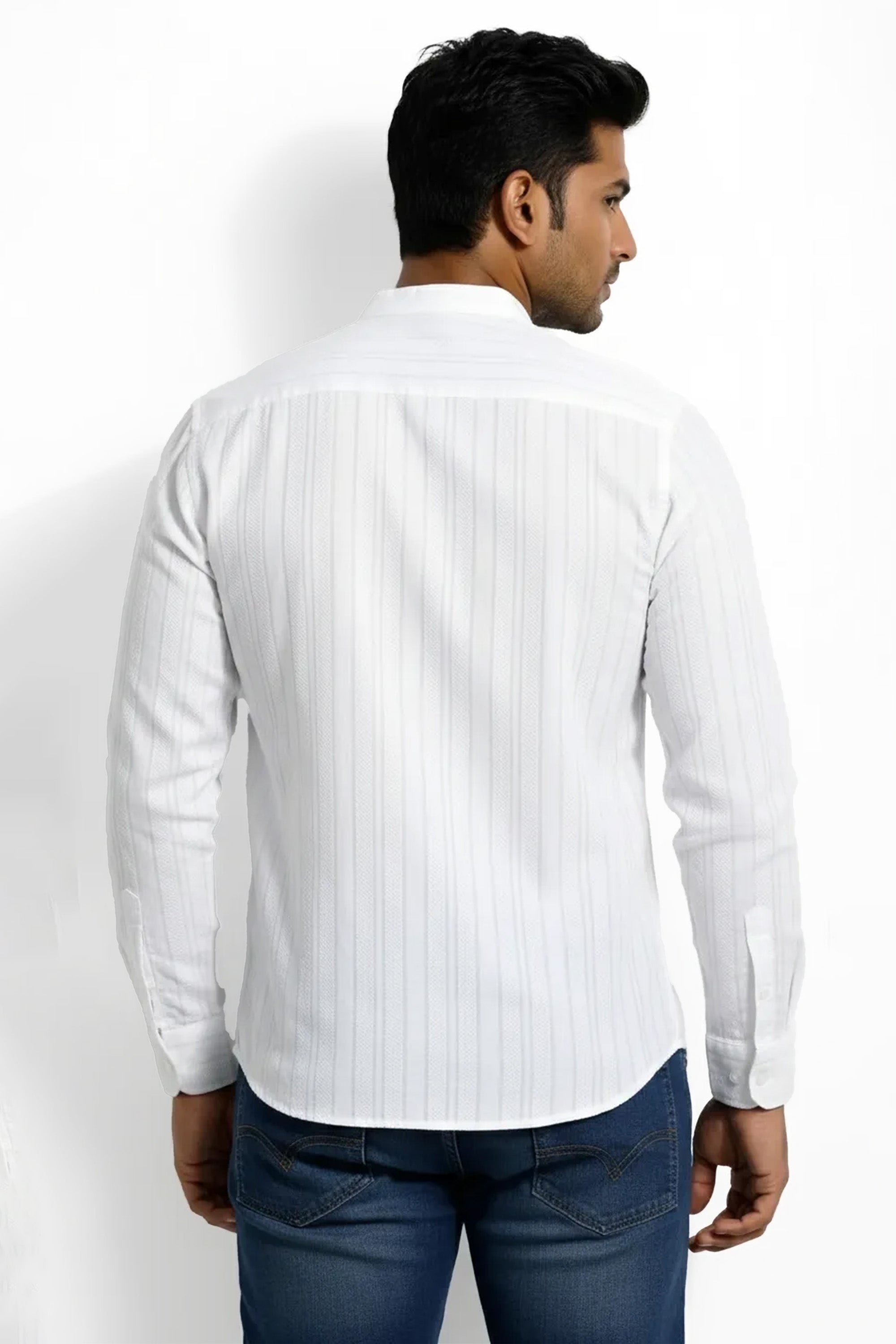 Slim Fit Cotton Plain L/S Shirt