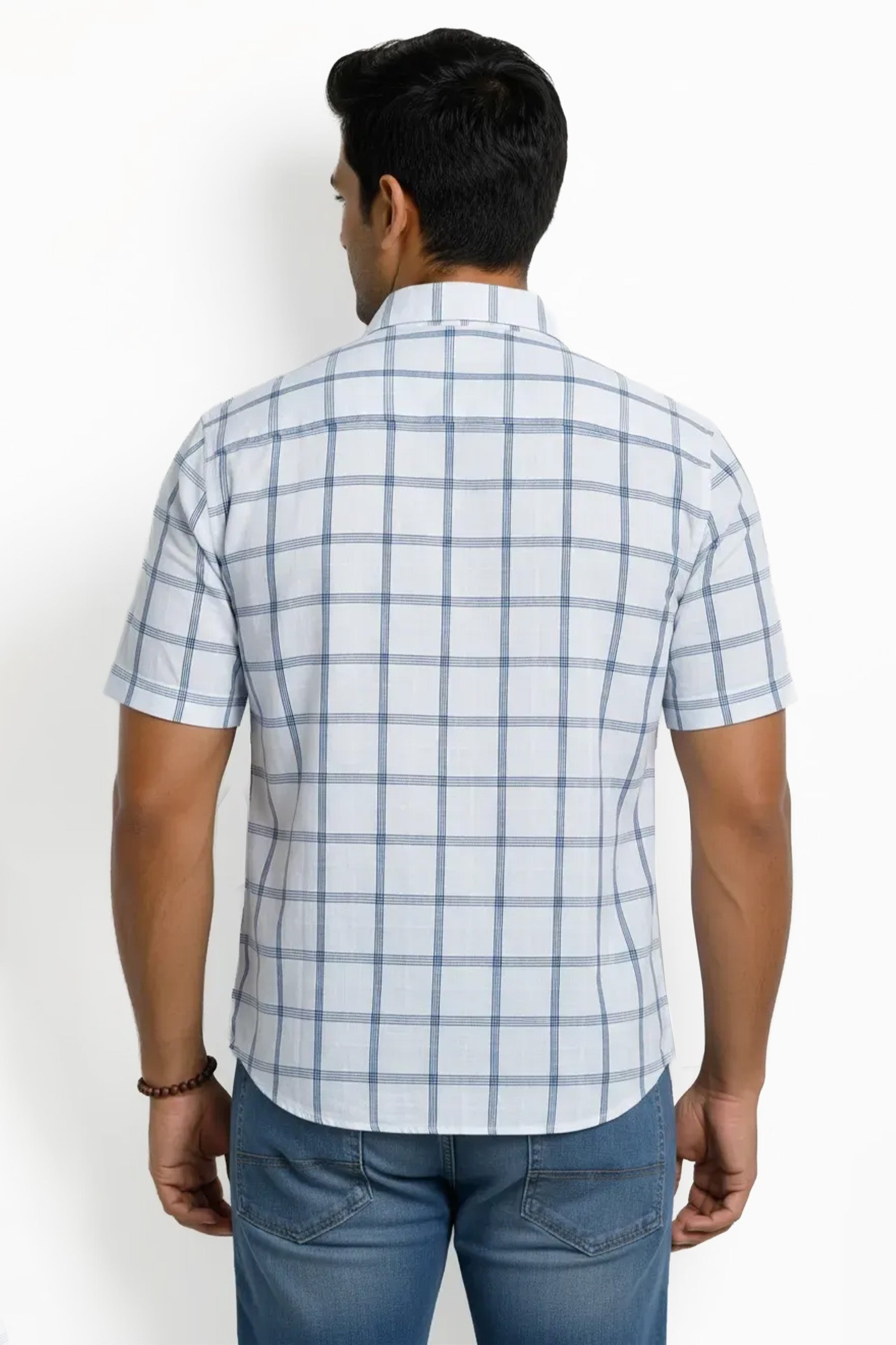 Slim Fit Cotton Checks S/S Shirt