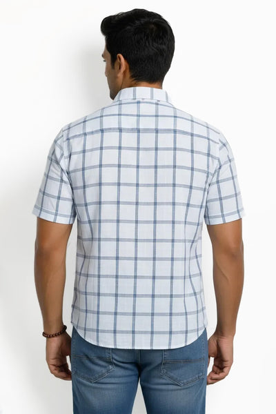Slim Fit Cotton Checks S/S Shirt