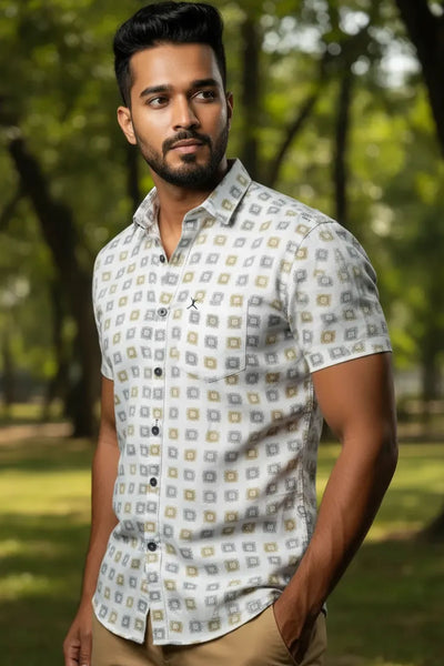 Slim Fit Printed - S/S Shirt
