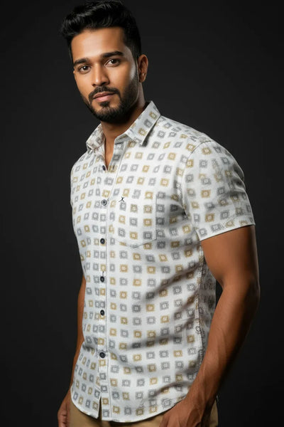 Slim Fit Printed - S/S Shirt