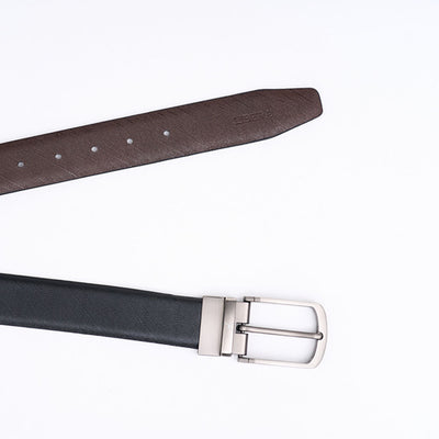 Reversible Standard Lock Belt - Black / Dark Brown