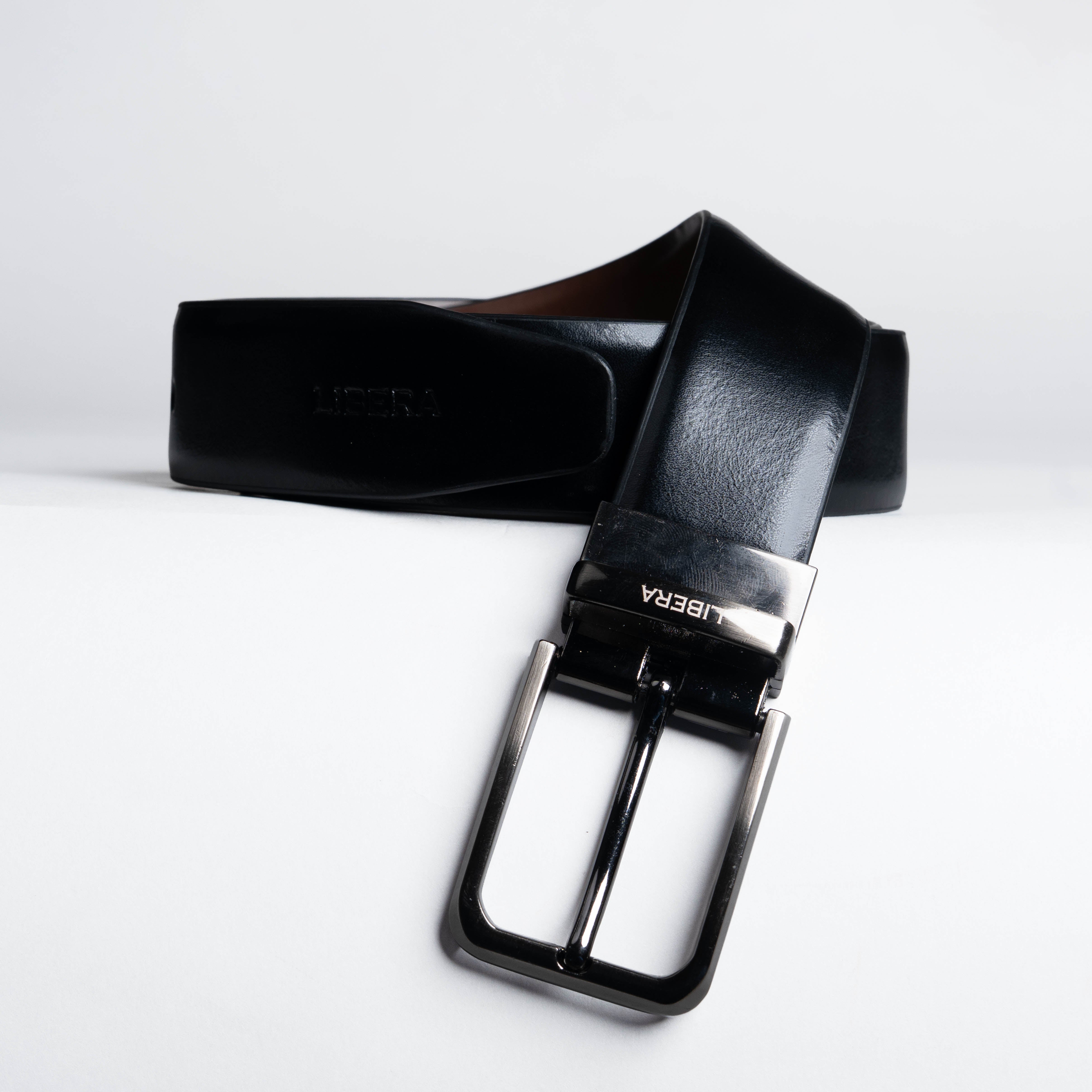 Reversible Standard Lock Belt - Black / Light Brown
