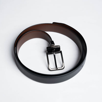 Reversible Standard Lock Belt - Black / Light Brown