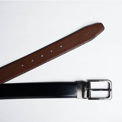 Reversible Standard Lock Belt - Black / Light Brown