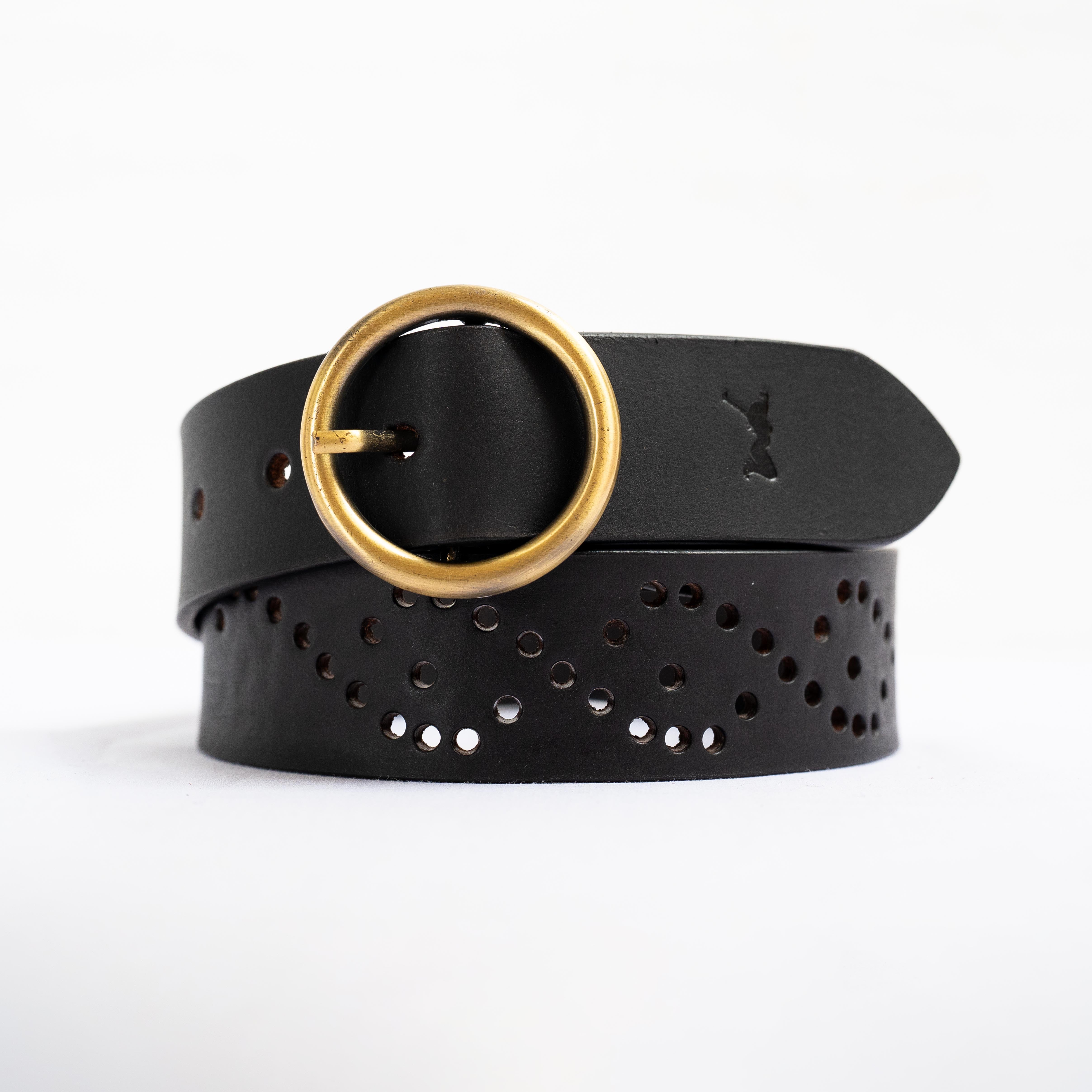 Casual Ladies Leather Belt - Black
