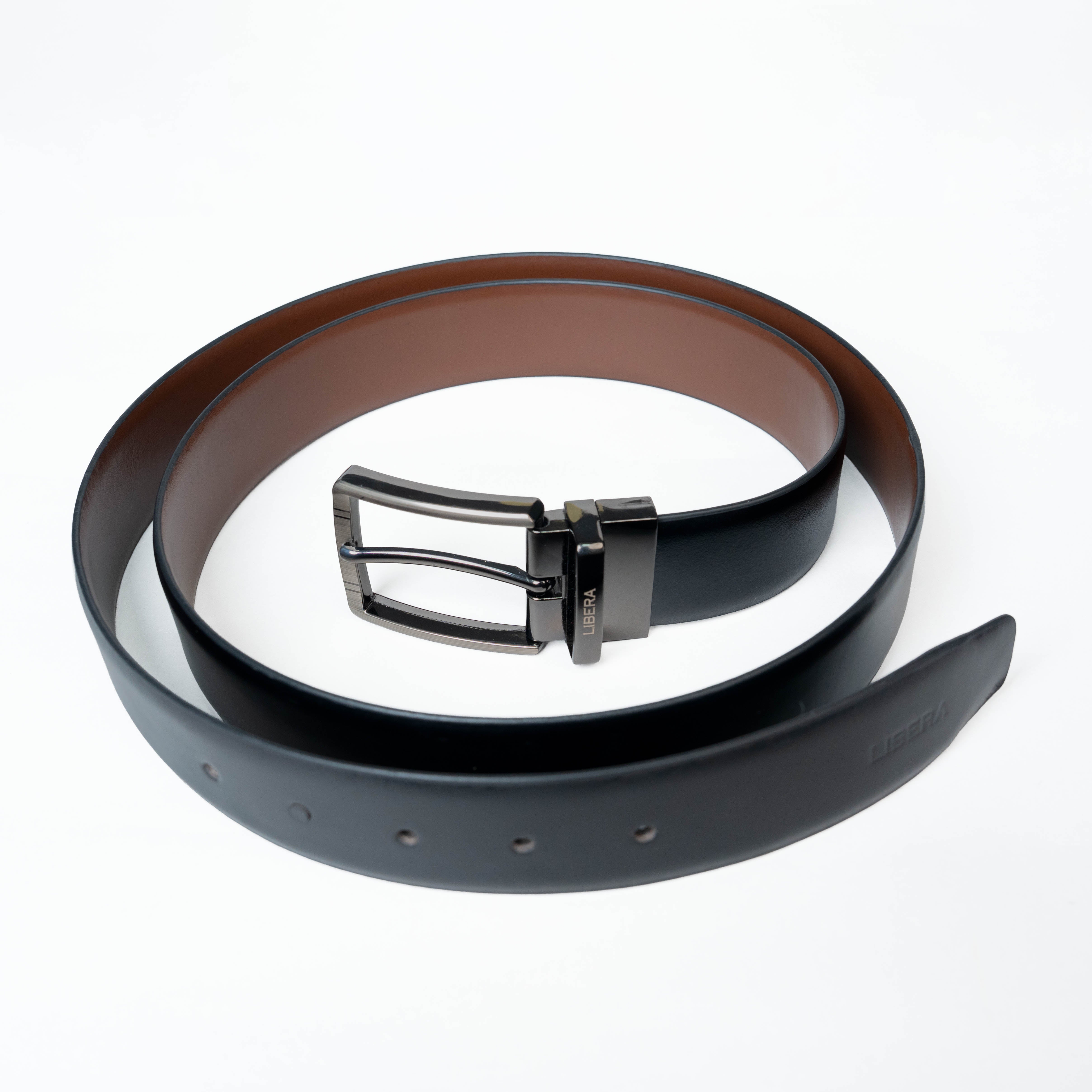 Reversible Standard Lock Belt - Black / Light Brown