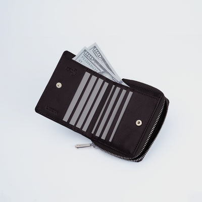 Italian Leather Ladies Wallet - Coffee Brown