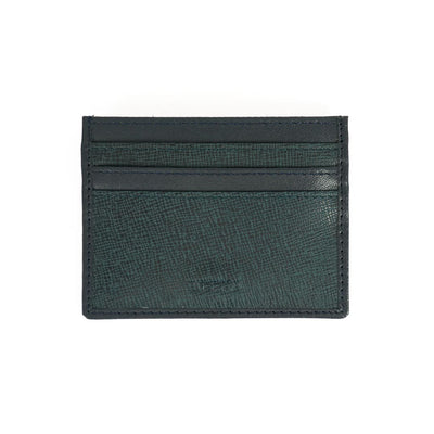 RFID Saffiano Leather Card Wallet - Forest Green