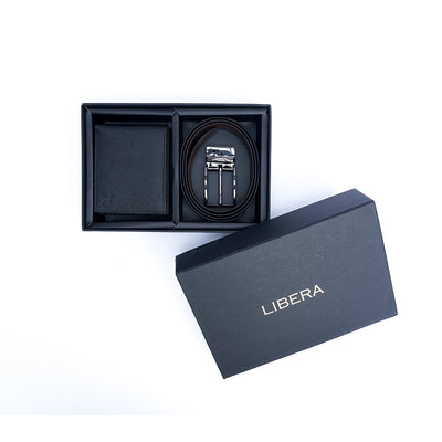 Italian Leather Two Piece Gift Box - Reversible Belt & RFID Wallet