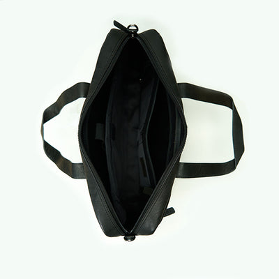 Italian Leather Executive Bag - Black