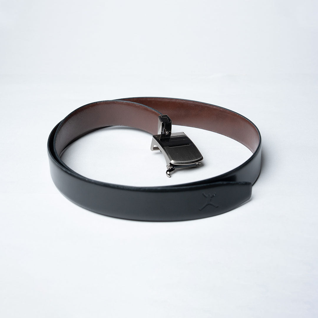 Reversible Auto Lock Belt - Black/Dark Brown