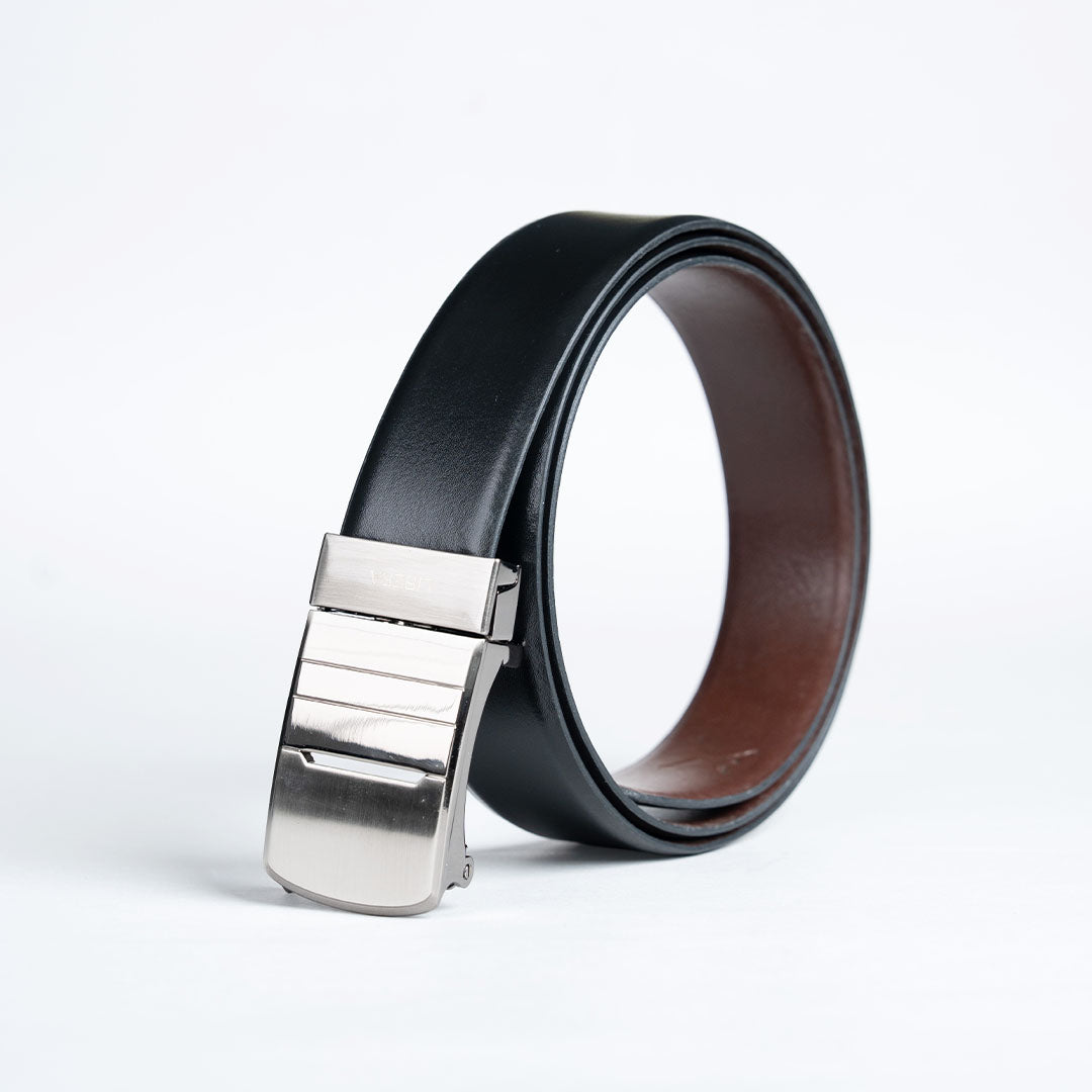Reversible Auto Lock Belt - Black/Dark Brown