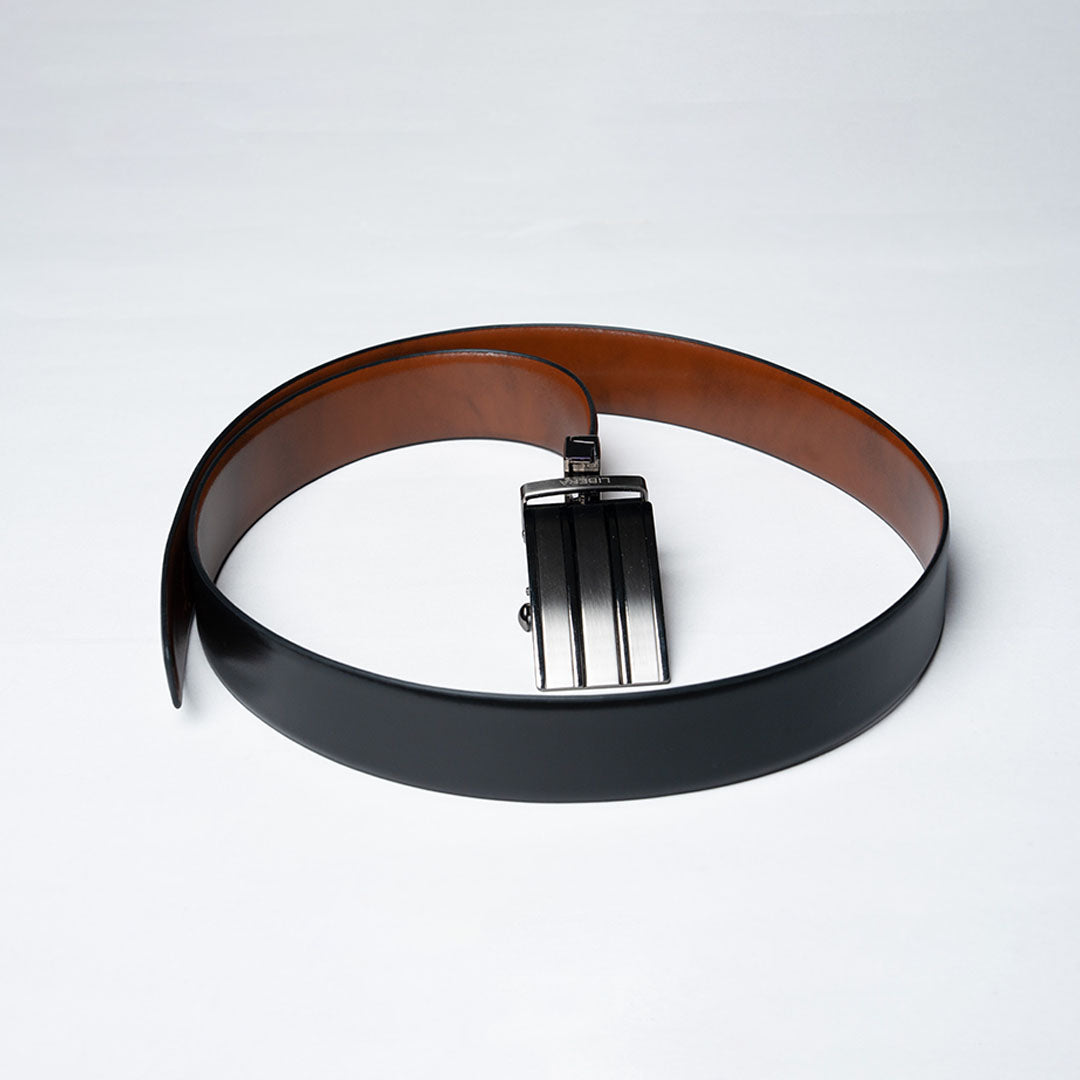 Reversible Auto Lock Belt - Black/Dark Tan