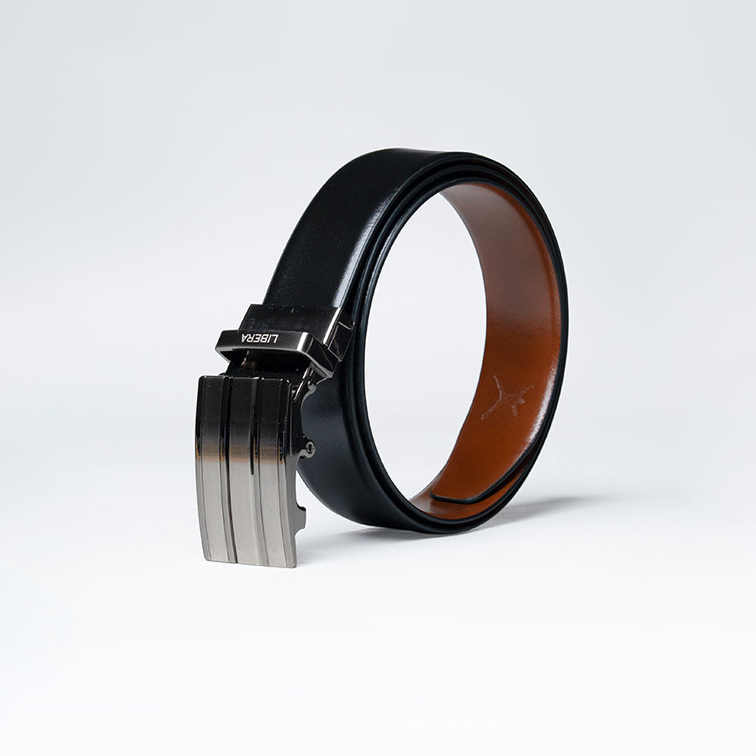 Reversible Auto Lock Belt - Black/Dark Tan