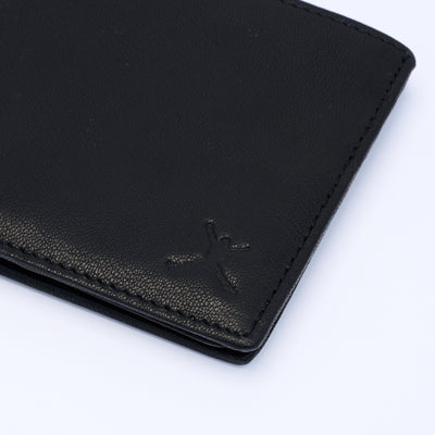 Genuine Leather RFID Wallet - Black