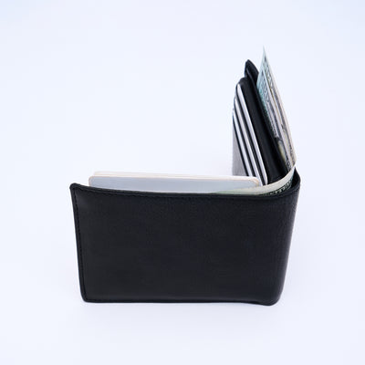 Genuine Leather RFID Wallet - Black