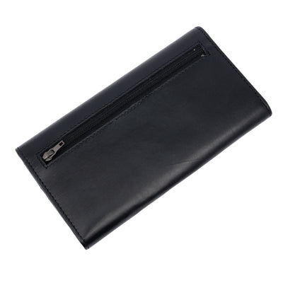 Italian Leather RFID Ladies Wallet - Black